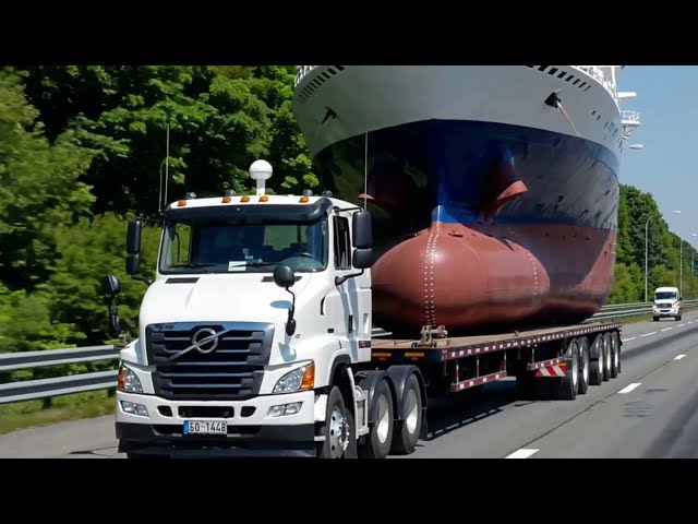 WHEN GIANTS HIT THE ROAD: MASSIVE SHIPS ON HIGHWAYS!