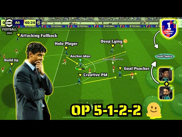 OP 5-1-2-2 🥵🫴🔥 Quick Counter & Long Ball Counter Unstoppable Formation In eFootball 2025 🥵