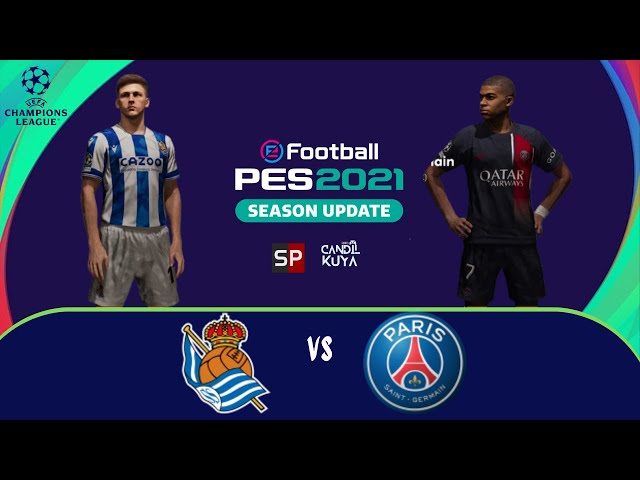 UEFA Champions League | Real Sociedad vs Paris Saint Germain | Gameplay Pes 2021