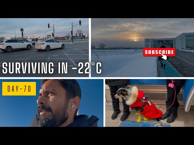 Surviving in -22 degree temperatures | Coldest days of canada | #canadaweather #canada #snow #vlog