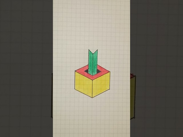 How to draw a 3d design very easy #shorts #3d #drawing