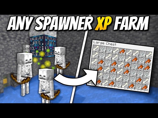 All Mob Spawner XP Farms - Minecraft 1.21+ Tutorial - Skeleton, Zombie, Spider, Cave Spider