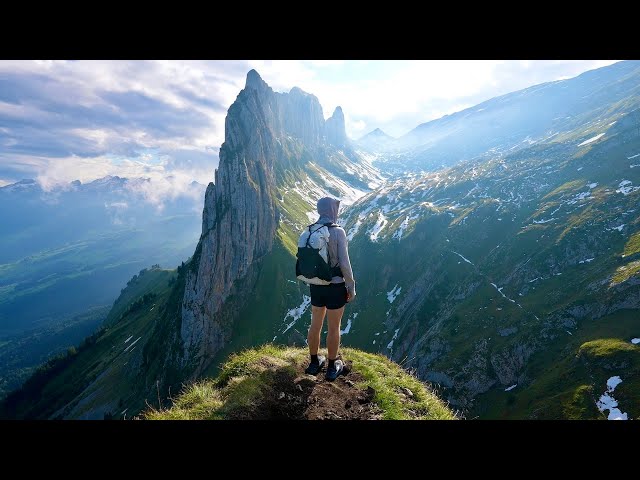 Hiking Alone to Saxer Lücke in Switzerland