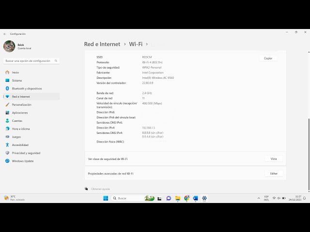 Como ver la clave wifi de mi pc o laptop Windows 11