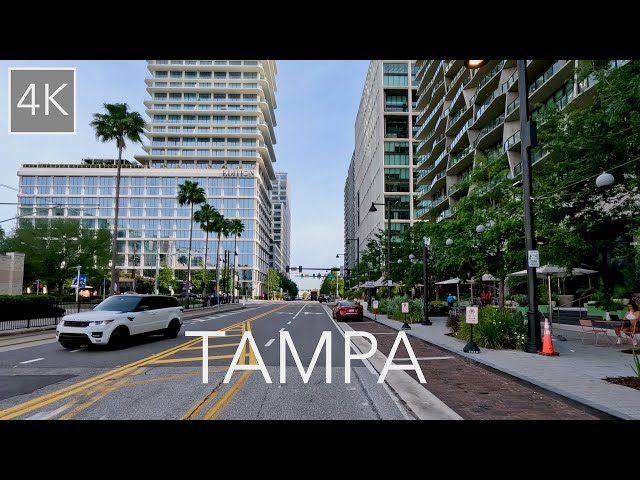 Downtown Tampa Florida and Ybor City Drive 4K - Driving the Cigar City Tour