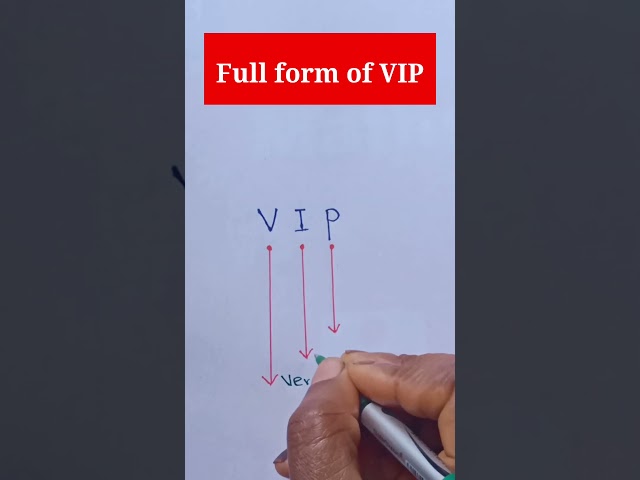 Full form of VIP.#shorts #learning