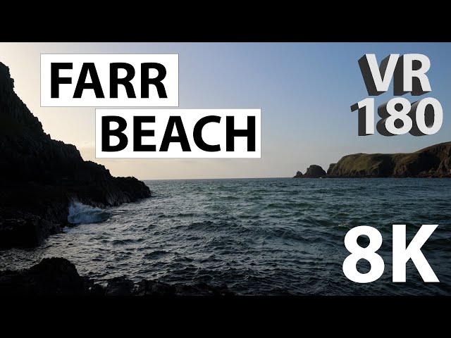 8K VR180 - Waves on Farr Beach in Scotland - Ambisonics