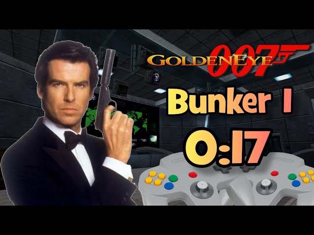 GoldenEye 007 N64 Bunker 1 Agent Speedrun 0:17