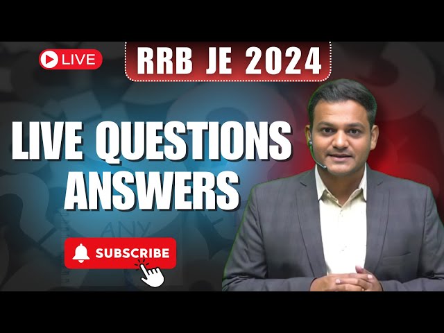 RRB JE: Your Questions Answered  with Strategy LIVE! #rrbje