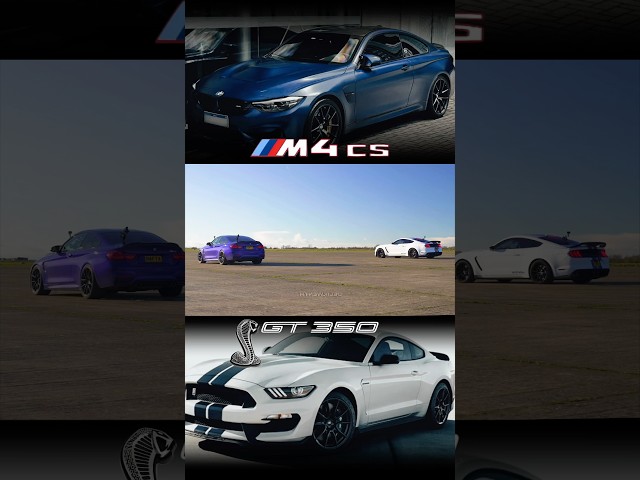 M4 CS vs Shelby GT350 #dragrace #carwow