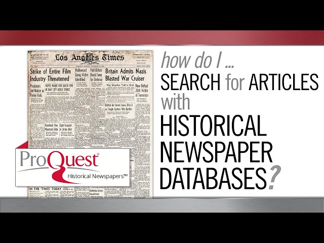 How do I search for articles in historical newspaper databases?