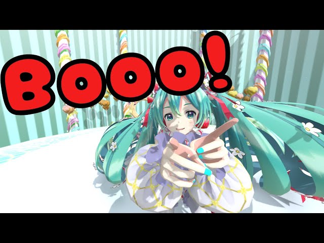 【MMD VR180】苺ミクで「Booo!」