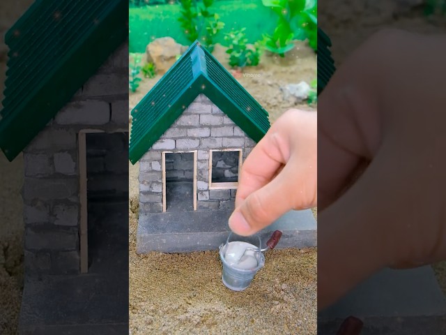 Building a Mini House from Tiny Bricks: You’ll Want to Try It Right After Watching! 🏠🔥  #house #diy