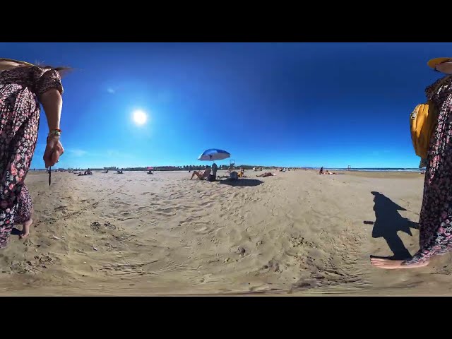 ⛱️MUST SEE Beach Barcelona | Video VR360° Walking Tour | Discover the Best Beaches | 5.7K 60FPS