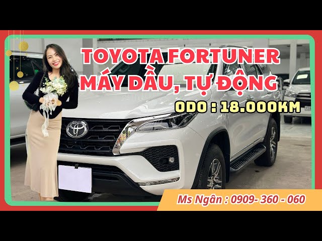 Toyota Fortuner 2022 màu trắng, máy dầu tự động, odo 18.000km | Thu mua xe cũ toàn quốc : 0909360060