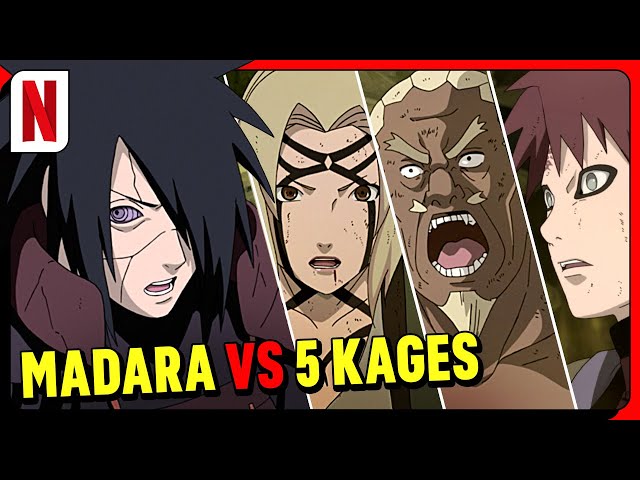 Madara vs 5 Kages | DUBLAGEM OFICIAL 🤯🔥 | Naruto Shippuden | Netflix Brasil