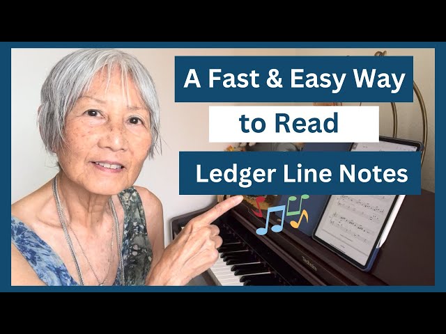 An Easy Way to Read Ledger Lines 🧡 piano tips | online piano lessons | adult piano beginner