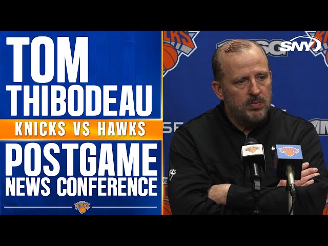 Tom Thibodeau reacts to Knicks' 149-148 OT win over the Hawks | SNY