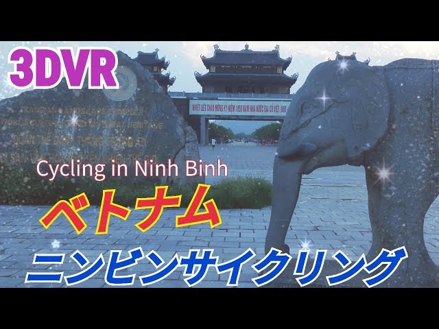 3D VR 180 世界最大級寺院！ニンビン市内をサイクリング - The world's largest temple! Cycling in Ninh Binh city [3D 180 VR]