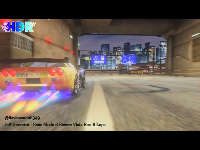 [HDR] Cars 2 The Video Game | Jeff Gorvette - Race Mode (6 Racers) | Vista Run 6 Laps