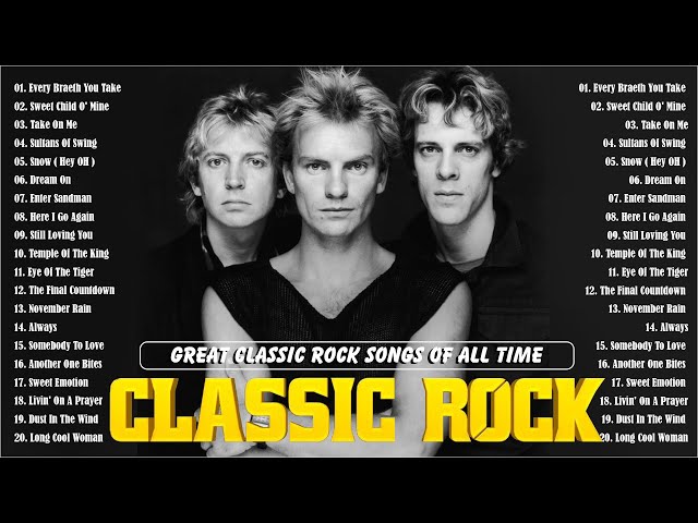 The Police, Queen, Bon Jovi, Scorpions, Aerosmith, The Beatles...| Classic Rock Mix Collection