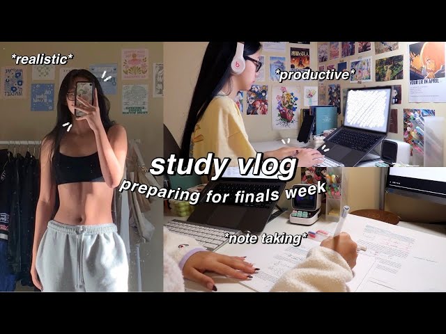 STUDY VLOG | productive days in my life as a college student | preparing for finals 🌱