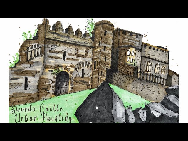 Swords Castle Urban Speed drawing using markers