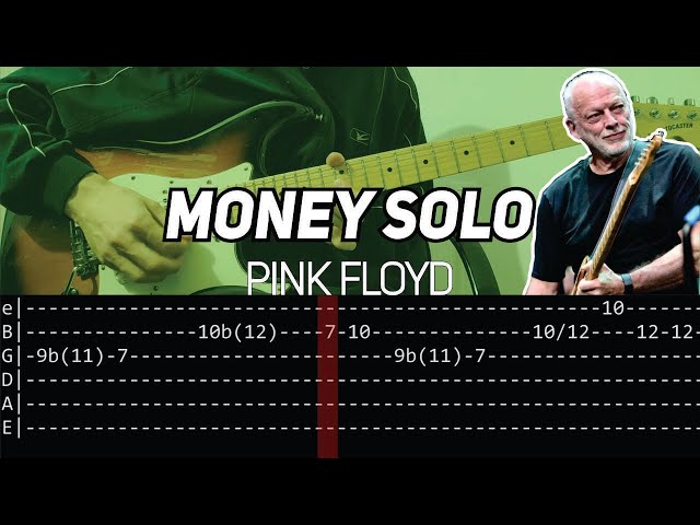 Pink Floyd - Money solo (Guitar lesson with TAB)