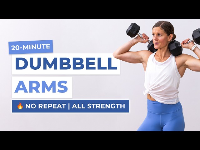 20-Minute DUMBBELL ARMS Workout (No Repeats)