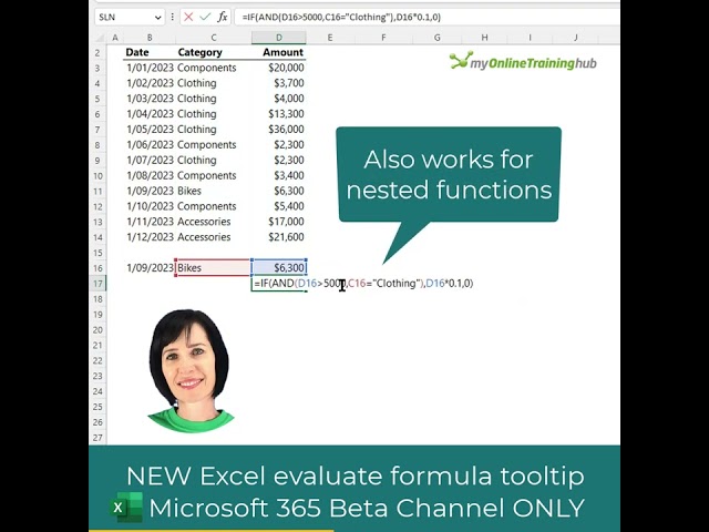 NEW Excel Evaluate Formula Tooltip #shorts