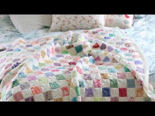 How to Crochet Battenberg Blanket Tutorial | Free Crochet Blanket Pattern