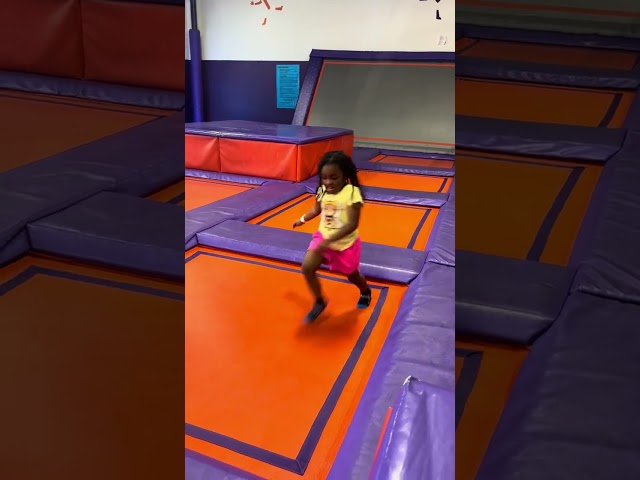 Epic Trampoline Park Fun! 🏀💨 Kids Go Crazy! #Shorts