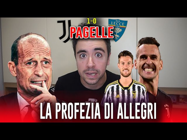 HO SERIAMENTE PAURA DI ALLEGRI! NUOVA PROFEZIA AVVERATA! Juventus Lecce 1-0 | Pagelle