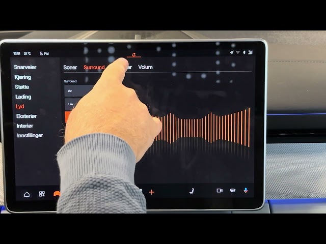 Sound settings in Polestar 4