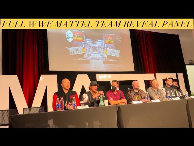 Full WWE Mattel Team Wrestlemania Reveal Panel!  Including the first ever nWo Eric Bischoff.