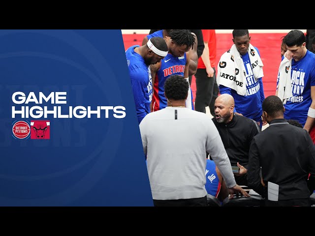 Full Game Highlights | Pistons Win in Chicago (again)