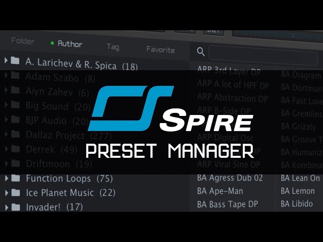 Spire v1.5.0 Preset Manager