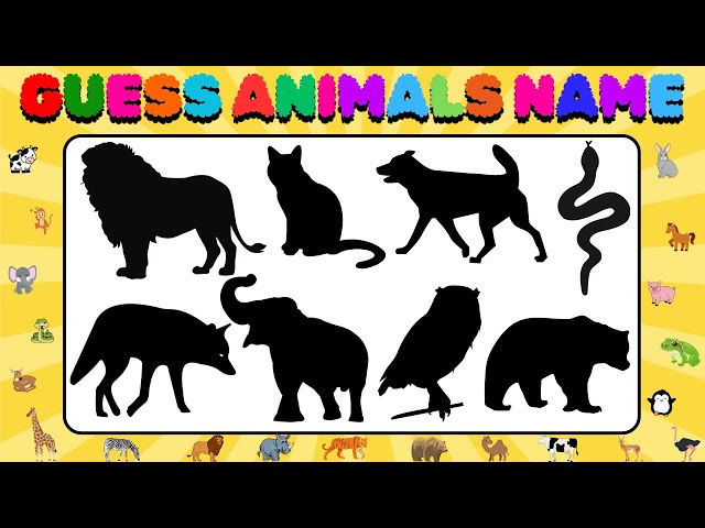 Animals name | Guess the Animal Sounds🐷🐸🐒🐊🐕 | Learn Animals Name and Sound