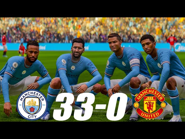 FIFA 23 - MESSI, RONALDO, MBAPPE, NEYMAR, ALL STARS | MAN CITY 33-0 MAN UNITED