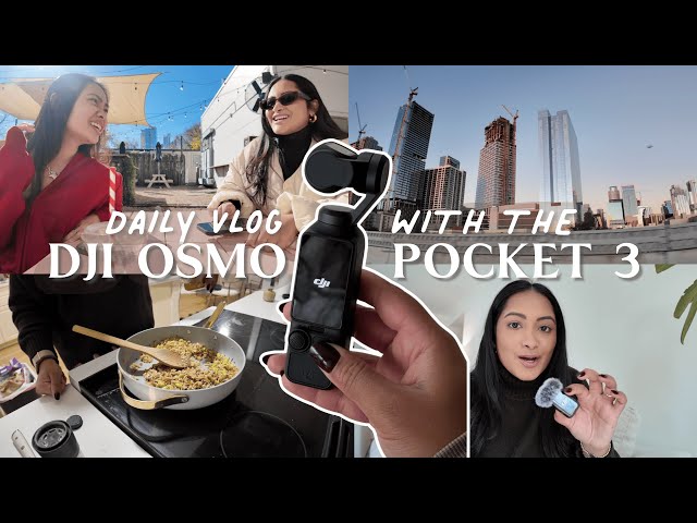 Daily Vlog in ATX FIlmed with DJI Osmo Pocket 3 | Active Tracking, Mic Test & Low Light Performance