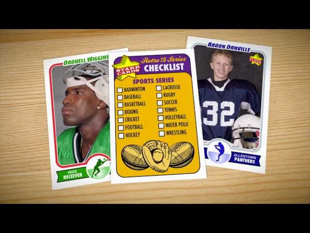 Make Your Own Football Card (Starr Cards Retro 75)