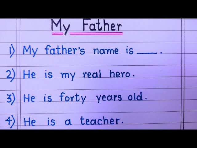 My father 10 lines essay||10 Lines essay on father ||My father essay