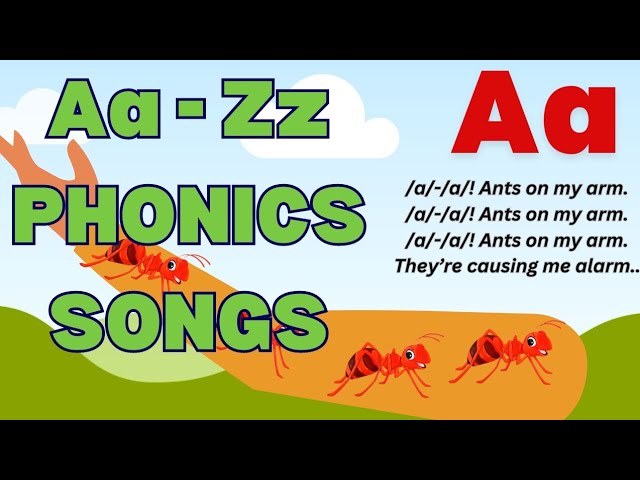 Aa-Zz Jolly Phonics songs with lyrics || A-Z letter sound songs || Alphabet songs in english