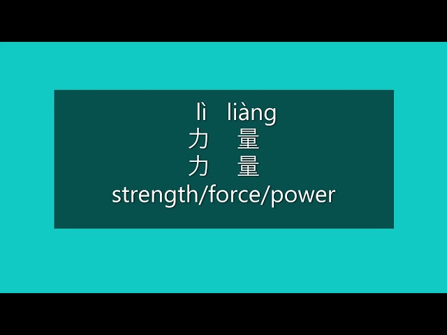 How to Pronounce STRENGTH in Mandarin Chinese | Learn Chinese HSK 3 Vocabulary