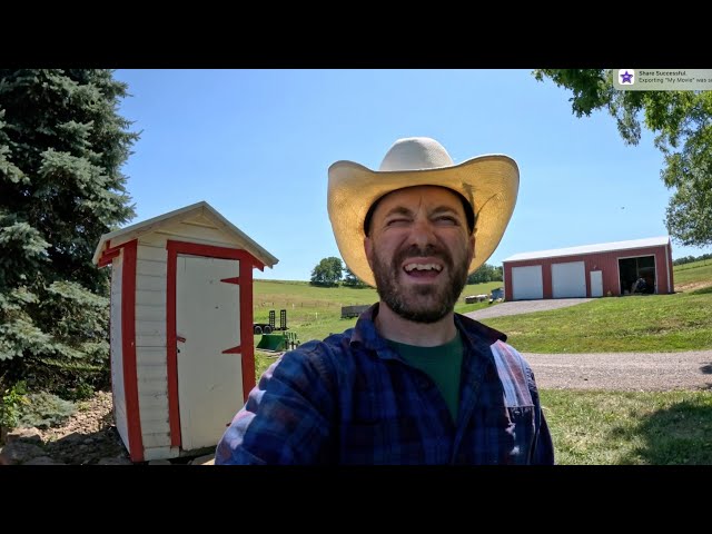 Farm Vacation In the Outhouse - Putting a New Roof on an Old Building