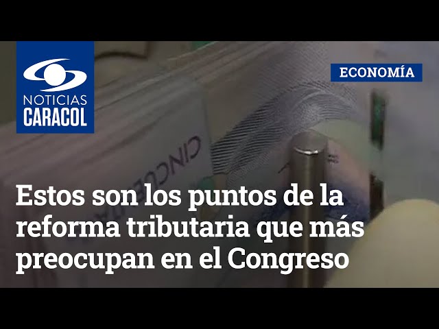 Estos son los puntos de la reforma tributaria que más preocupan en el Congreso