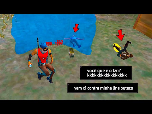 1 BLACKN444 VS 1 LINE QUE ME FARPOU AO VIVO! FREE FIRE