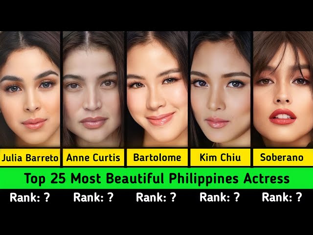 Top 25 Most Beautiful Philippines Actress | Comparison |