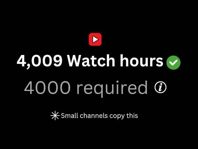 How to Get 4000 Watch Hours on YouTube Fast in 2025