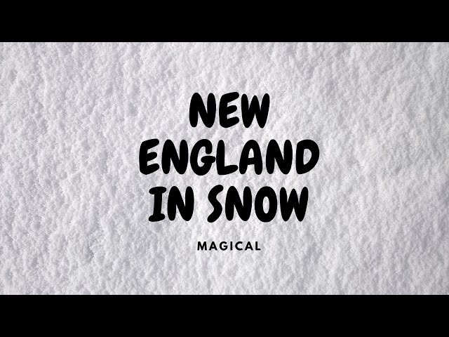 Winter in New England.